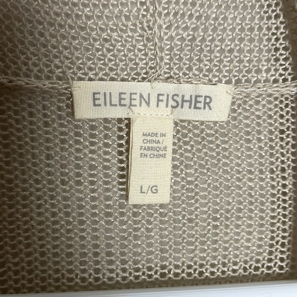 Eileen Fisher Cream-tan Linen Sweater Vest- Large - Picture 3 of 7